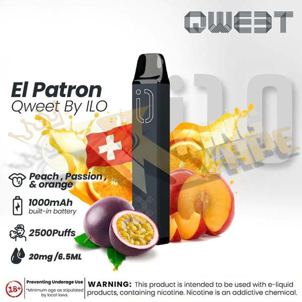 BUY ILO DISPOSABLE BY QWEET 2500 PUFFS 5% NIC STRENGTH