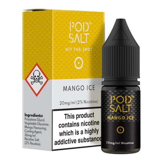 POD SALT MANGO ICE 10ML NICOTINE SALT E-LIQUID