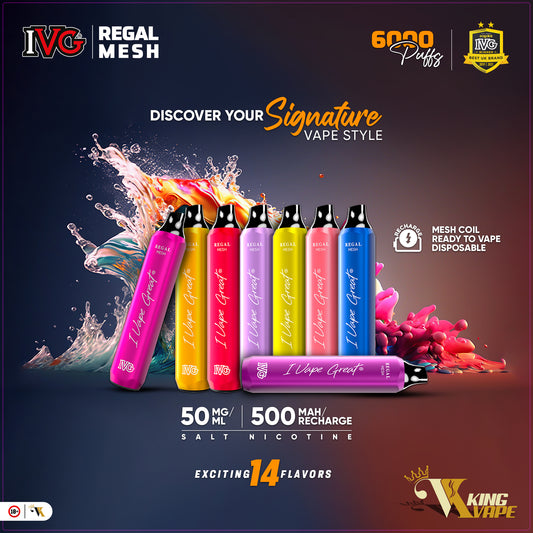 IVG REGAL MESH DISPOSABLE 6000 PUFFS